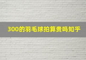 300的羽毛球拍算贵吗知乎