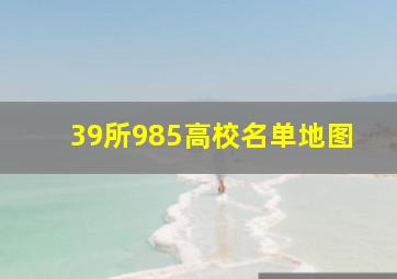 39所985高校名单地图