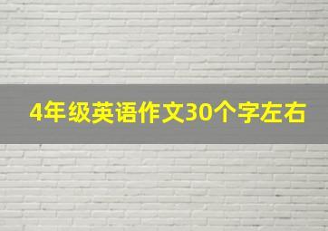 4年级英语作文30个字左右