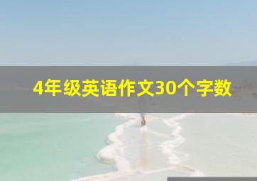 4年级英语作文30个字数