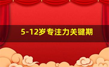 5-12岁专注力关键期