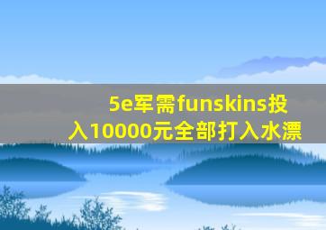 5e军需funskins投入10000元全部打入水漂