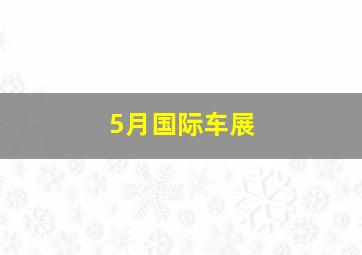 5月国际车展