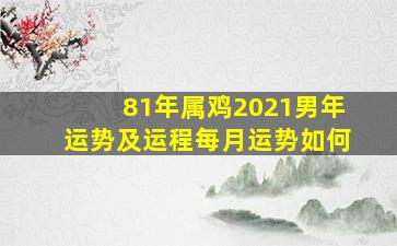 81年属鸡2021男年运势及运程每月运势如何