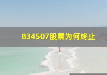 834507股票为何终止