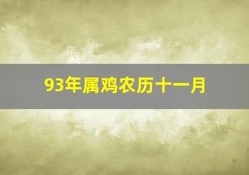 93年属鸡农历十一月