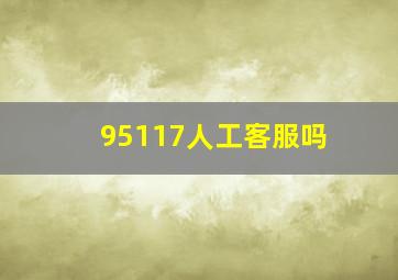 95117人工客服吗