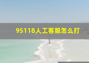 95118人工客服怎么打