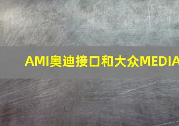 AMI奥迪接口和大众MEDIA