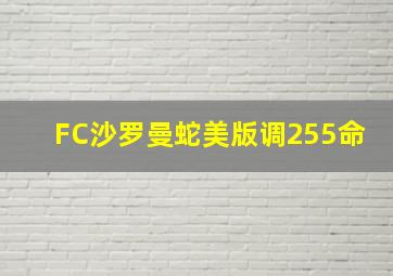 FC沙罗曼蛇美版调255命