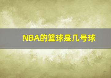 NBA的篮球是几号球