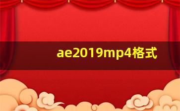 ae2019mp4格式