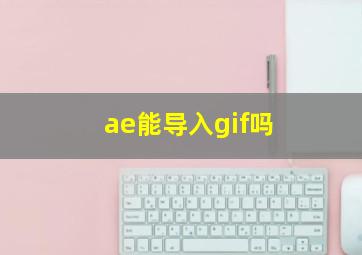 ae能导入gif吗