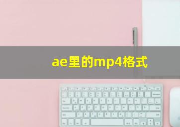 ae里的mp4格式