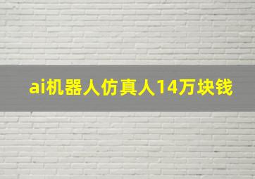 ai机器人仿真人14万块钱