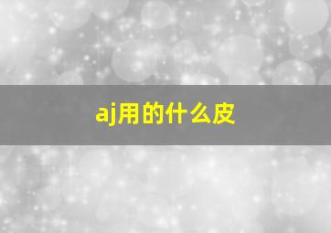 aj用的什么皮