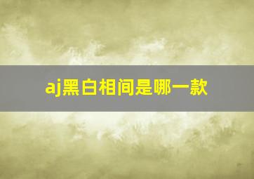 aj黑白相间是哪一款