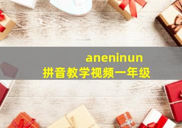 aneninun拼音教学视频一年级