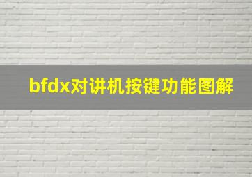 bfdx对讲机按键功能图解