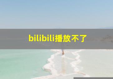 bilibili播放不了