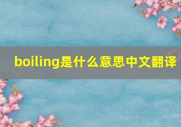 boiling是什么意思中文翻译