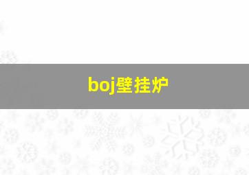 boj壁挂炉