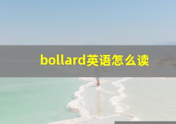 bollard英语怎么读