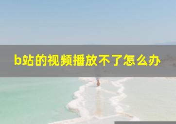 b站的视频播放不了怎么办