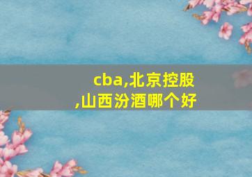 cba,北京控股,山西汾酒哪个好