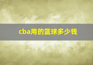 cba用的篮球多少钱