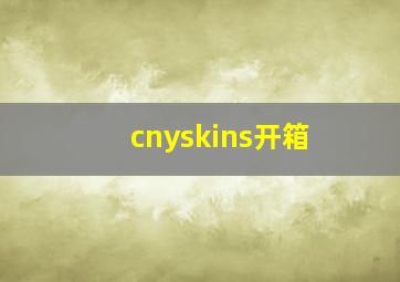 cnyskins开箱