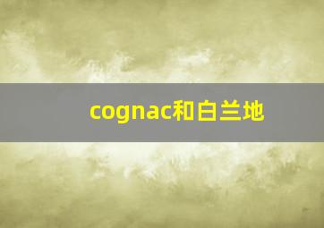 cognac和白兰地