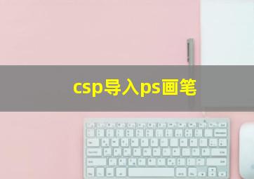 csp导入ps画笔