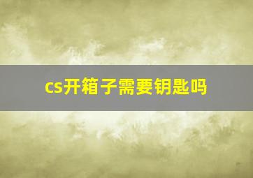 cs开箱子需要钥匙吗