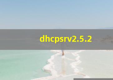 dhcpsrv2.5.2