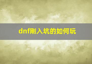 dnf刚入坑的如何玩