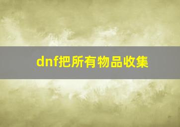 dnf把所有物品收集