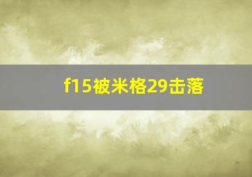 f15被米格29击落