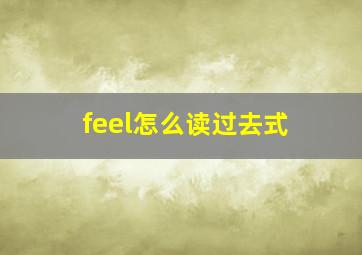 feel怎么读过去式