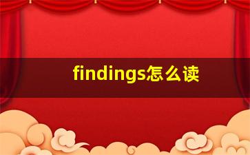 findings怎么读