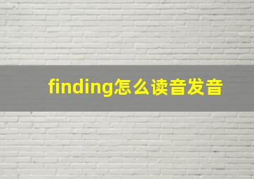 finding怎么读音发音