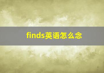 finds英语怎么念