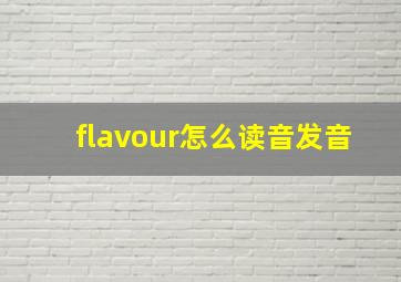 flavour怎么读音发音