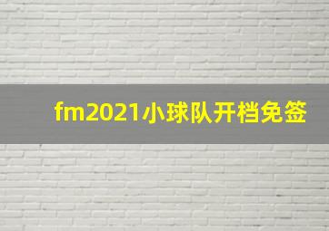 fm2021小球队开档免签