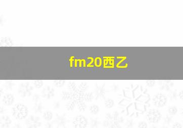 fm20西乙