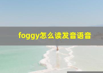 foggy怎么读发音语音