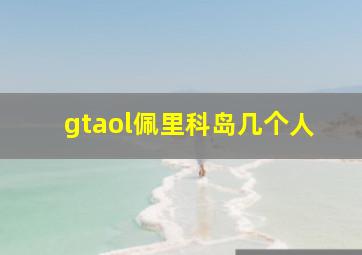 gtaol佩里科岛几个人