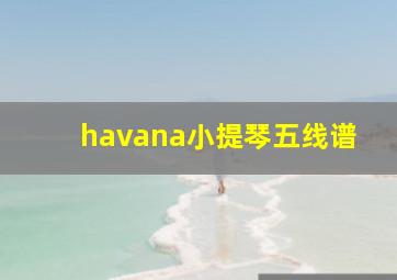 havana小提琴五线谱