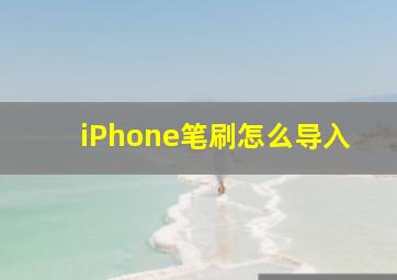 iPhone笔刷怎么导入