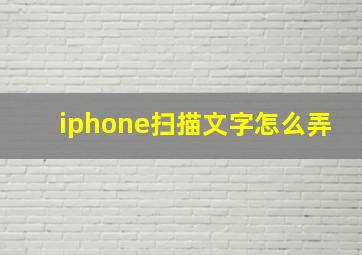 iphone扫描文字怎么弄